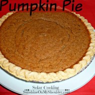 Classic Pumpkin Pie baked in a solar oven