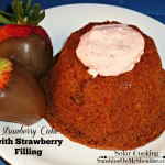 Solar Strawberry Cake with Strawberry Filling